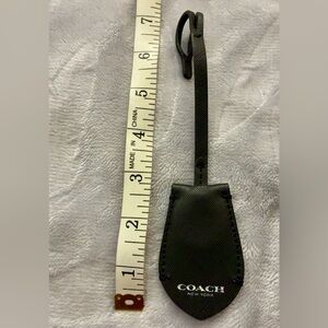 Coach Luggage Tag Style Hang Tag, Black with Silver Accents